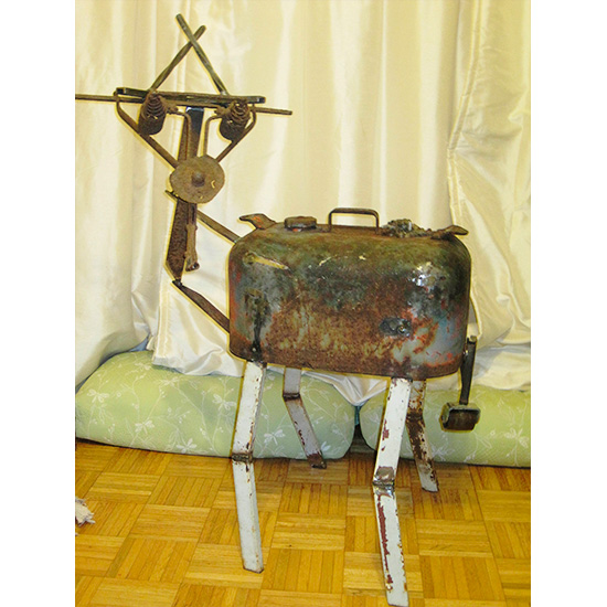 Sculpture Gas Tank Goat